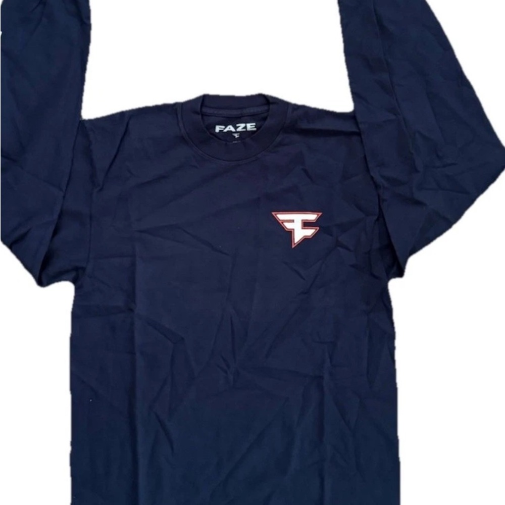 FaZe Clan NWT Logo Long Sleeve Navy Men Shirt Size 2XL #FC10908-NVY
